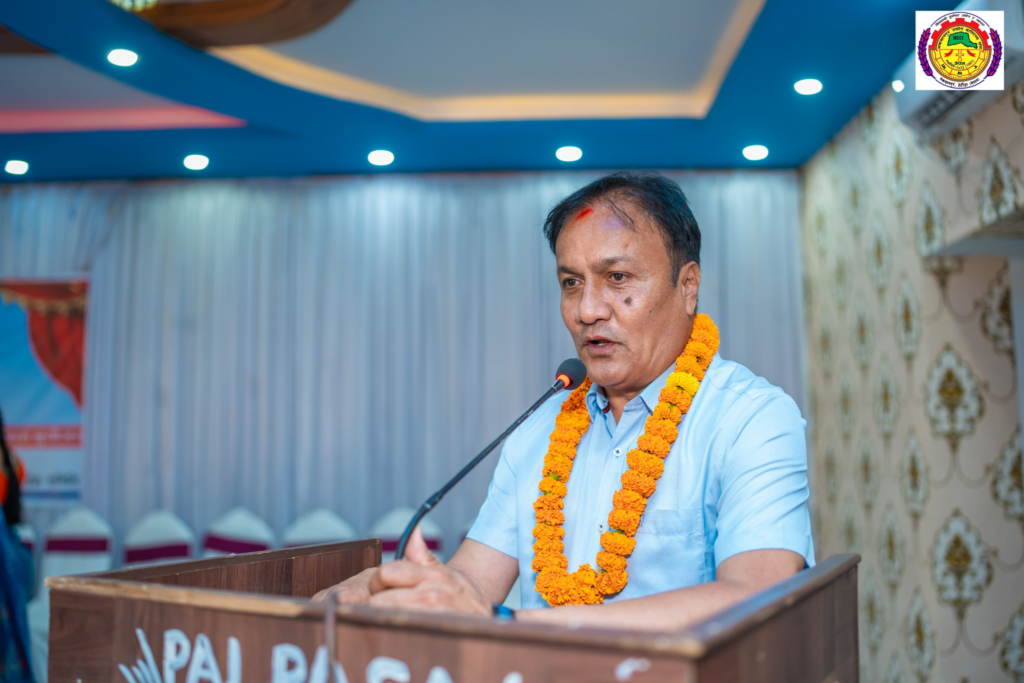 mcci chairman giving speech on event