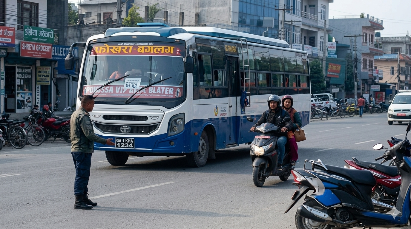 पोखरामा अपाङ्गता भएका यात्रुका लागि बस नरोकिएको घटनापछि बस चालकलाई जरिवाना गरिएको समाचारसम्बन्धी पोस्ट।